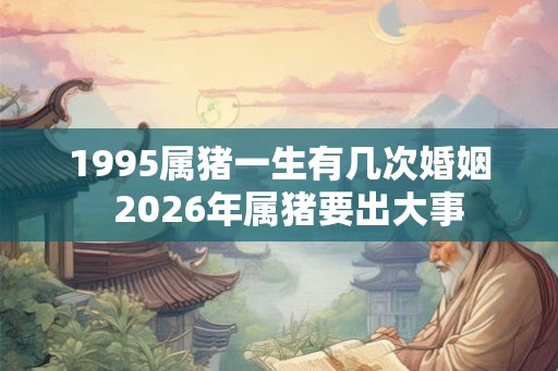 1995属猪一生有几次婚姻  2026年属猪要出大事