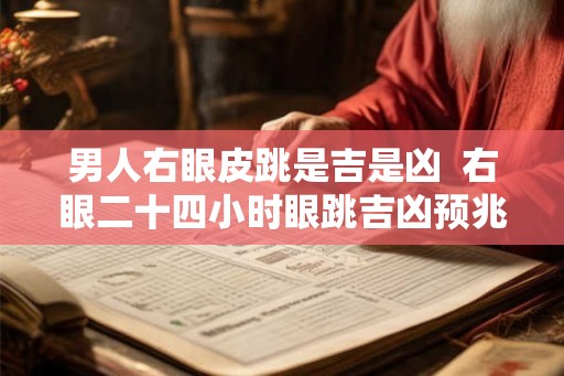 男人右眼皮跳是吉是凶 右眼二十四小时眼跳吉凶预兆 男人右眼皮跳是吉是凶 右眼二十四小时眼跳吉凶预兆