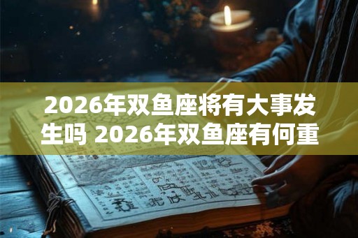 2026年双鱼座将有大事发生吗 2026年双鱼座有何重大事件