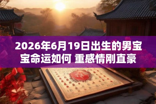 2026年6月19日出生的男宝宝命运如何 重感情刚直豪迈