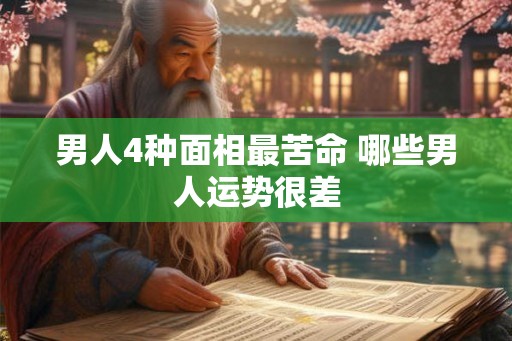 男人4种面相最苦命 哪些男人运势很差 男人4种面相最苦命 哪些男人运势很差