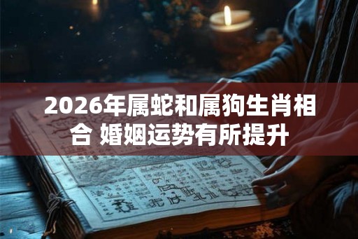 2026年属蛇和属狗生肖相合 婚姻运势有所提升