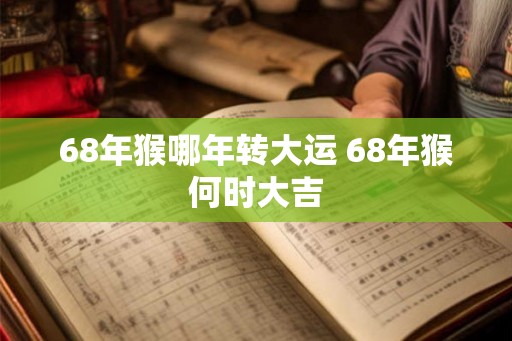 68年猴哪年转大运 68年猴何时大吉