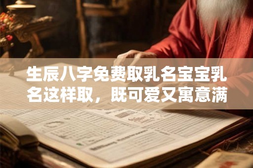 生辰八字免费取乳名宝宝乳名这样取,既可爱又寓意满满! 生辰八字免费取乳名宝宝乳名这样取,既可爱又寓意满满!