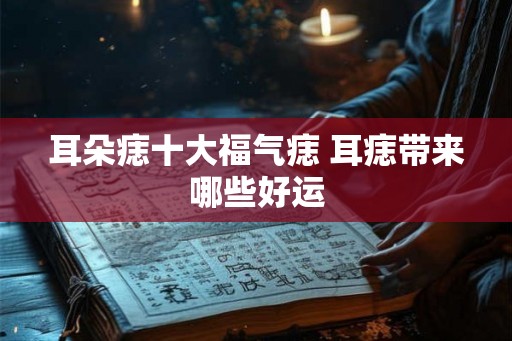 耳朵痣十大福气痣 耳痣带来哪些好运