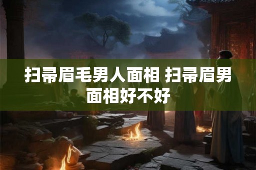 扫帚眉毛男人面相 扫帚眉男面相好不好