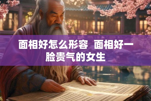 面相好怎么形容  面相好一脸贵气的女生