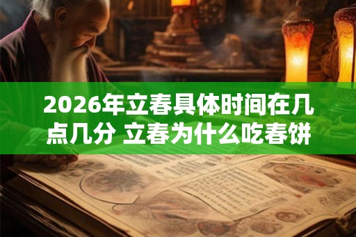 2026年立春具体时间在几点几分 立春为什么吃春饼
