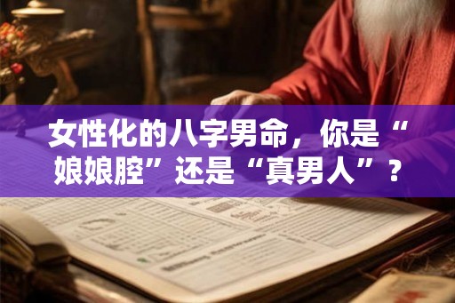 女性化的八字男命，你是“娘娘腔”还是“真男人”？