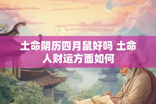 土命阴历四月鼠好吗 土命人财运方面如何