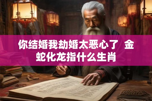 你结婚我劫婚太恶心了  金蛇化龙指什么生肖