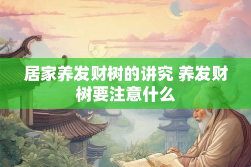 居家养发财树的讲究 养发财树要注意什么