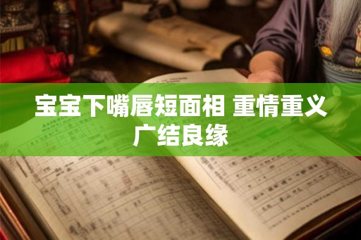 宝宝下嘴唇短面相 重情重义广结良缘