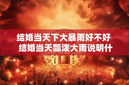 结婚当天下大暴雨好不好  结婚当天瓢泼大雨说明什么