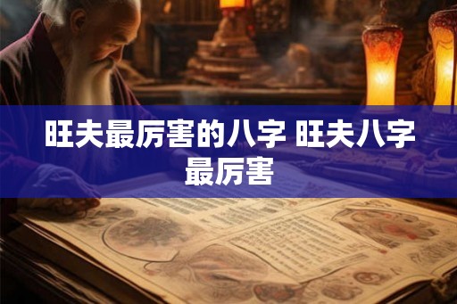 旺夫最厉害的八字 旺夫八字最厉害
