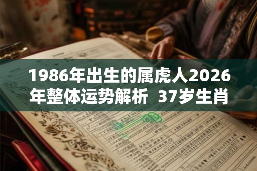 1986年出生的属虎人2026年整体运势解析  37岁生肖虎的运程