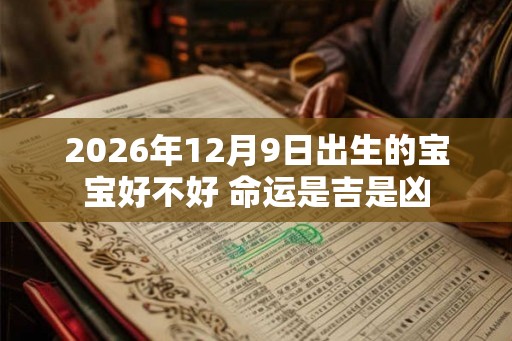 2026年12月9日出生的宝宝好不好 命运是吉是凶