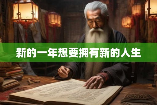 新的一年想要拥有新的人生