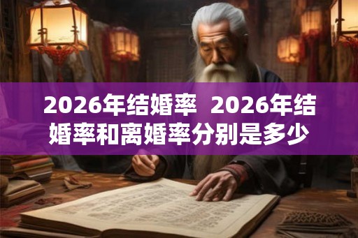 2026年结婚率  2026年结婚率和离婚率分别是多少