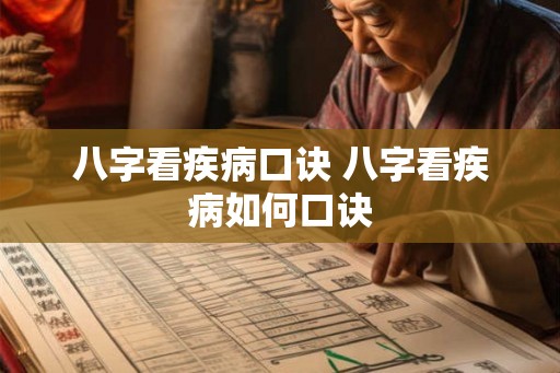 八字看疾病口诀 八字看疾病如何口诀