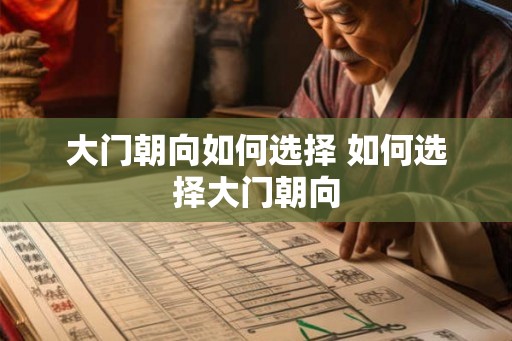 大门朝向如何选择 如何选择大门朝向