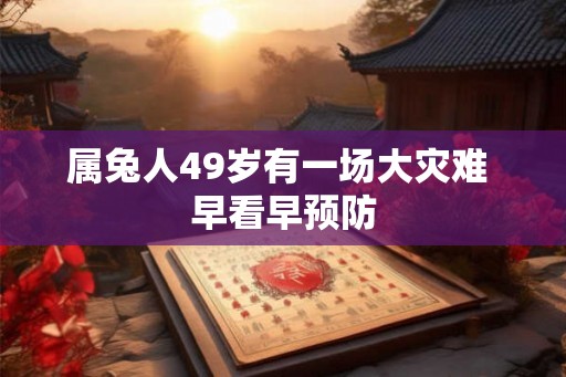 属兔人49岁有一场大灾难 早看早预防 属兔人49岁有一场大灾难 早看早预防