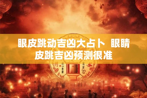 眼皮跳动吉凶大占卜  眼睛皮跳吉凶预测很准