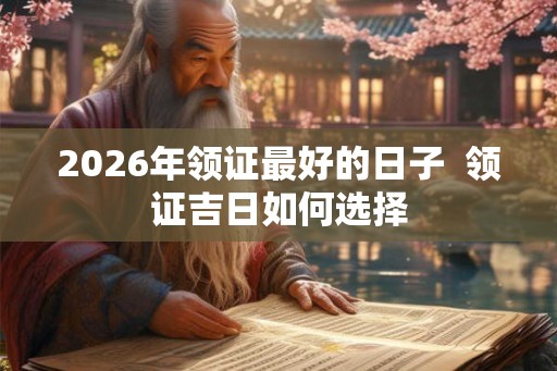 2026年领证最好的日子 领证吉日如何选择 2026年领证最好的日子 领证吉日如何选择