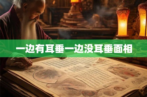一边有耳垂一边没耳垂面相