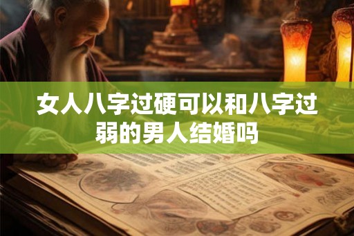 女人八字过硬可以和八字过弱的男人结婚吗