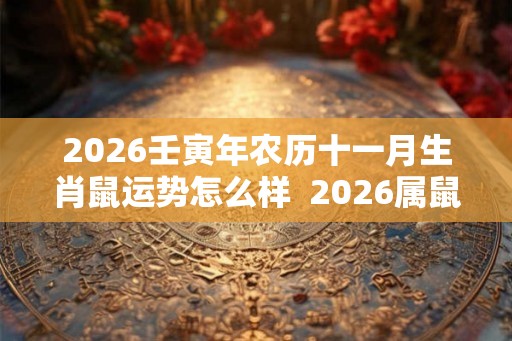 2026壬寅年农历十一月生肖鼠运势怎么样  2026属鼠的人今年几岁