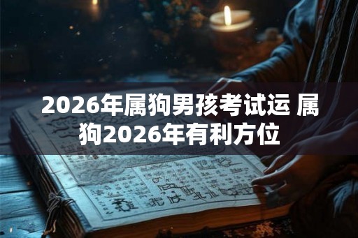 2026年属狗男孩考试运 属狗2026年有利方位