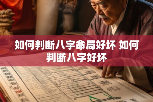 如何判断八字命局好坏 如何判断八字好坏 如何判断八字命局好坏 如何判断八字好坏