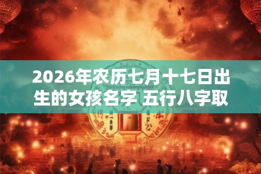 2026年农历七月十七日出生的女孩名字 五行八字取名
