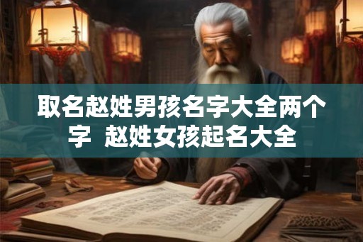 取名赵姓男孩名字大全两个字  赵姓女孩起名大全