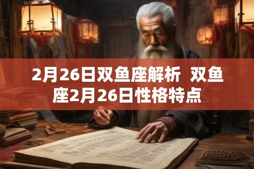 2月26日双鱼座解析  双鱼座2月26日性格特点
