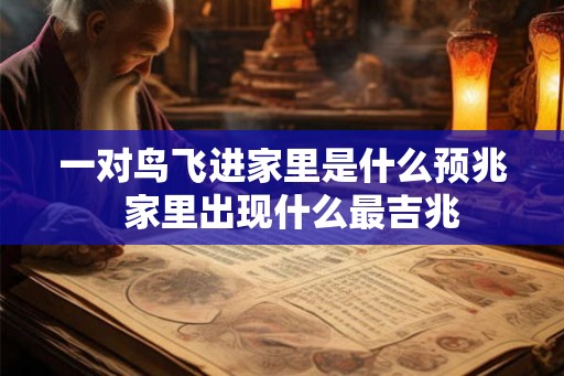 一对鸟飞进家里是什么预兆  家里出现什么最吉兆