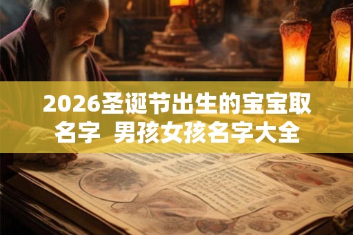 2026圣诞节出生的宝宝取名字  男孩女孩名字大全