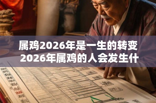 属鸡2026年是一生的转变 2026年属鸡的人会发生什么重大转变