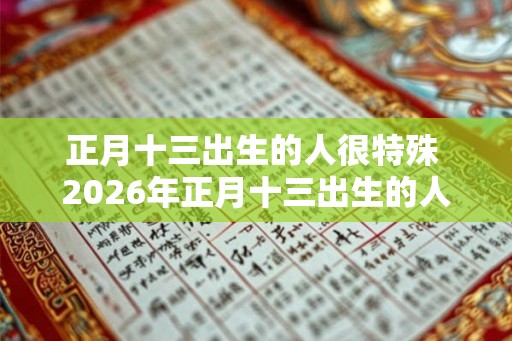 正月十三出生的人很特殊 2026年正月十三出生的人五行 正月十三出生的人很特殊 2026年正月十三出生的人五行