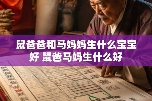 鼠爸爸和马妈妈生什么宝宝好 鼠爸马妈生什么好