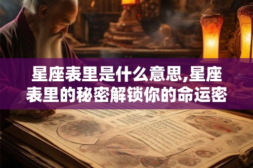 星座表里是什么意思,星座表里的秘密解锁你的命运密码！