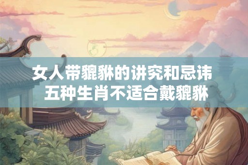 女人带貔貅的讲究和忌讳  五种生肖不适合戴貔貅