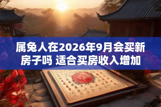 属兔人在2026年9月会买新房子吗 适合买房收入增加 属兔人在2026年9月会买新房子吗 适合买房收入增加