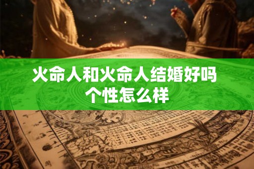 火命人和火命人结婚好吗 个性怎么样