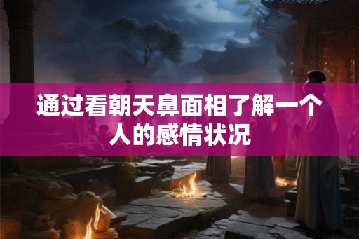 通过看朝天鼻面相了解一个人的感情状况 通过看朝天鼻面相了解一个人的感情状况