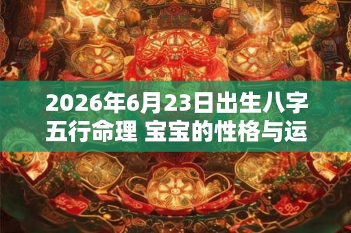2026年6月23日出生八字五行命理 宝宝的性格与运势