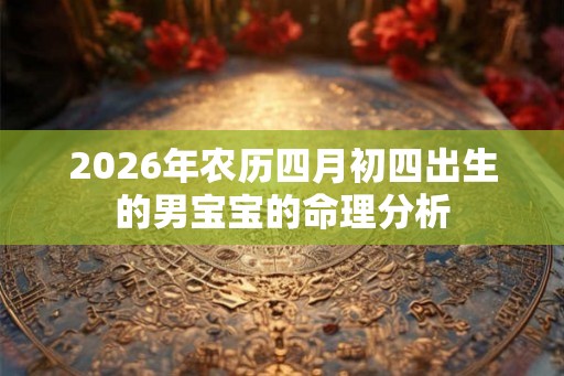 2026年农历四月初四出生的男宝宝的命理分析