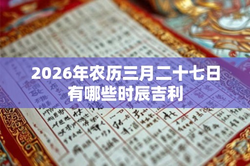 2026年农历三月二十七日有哪些时辰吉利