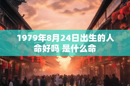 1979年8月24日出生的人命好吗 是什么命